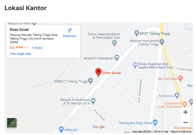 Dinas sosial tebing tinggi - Letak Geografi