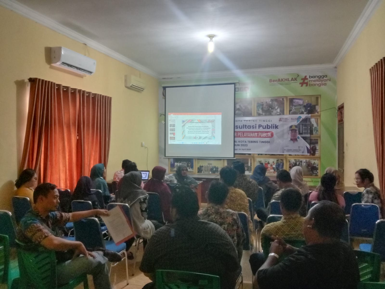 Dinas sosial kota tebing tinggiSosialisasi Pencegahan Korupsi, Gratifikasi, Wishtleblowing System, Benturan Kepentingan dan Manajemen Resiko di Lingkungan Dinas Sosial Kota Tebing Tinggi
