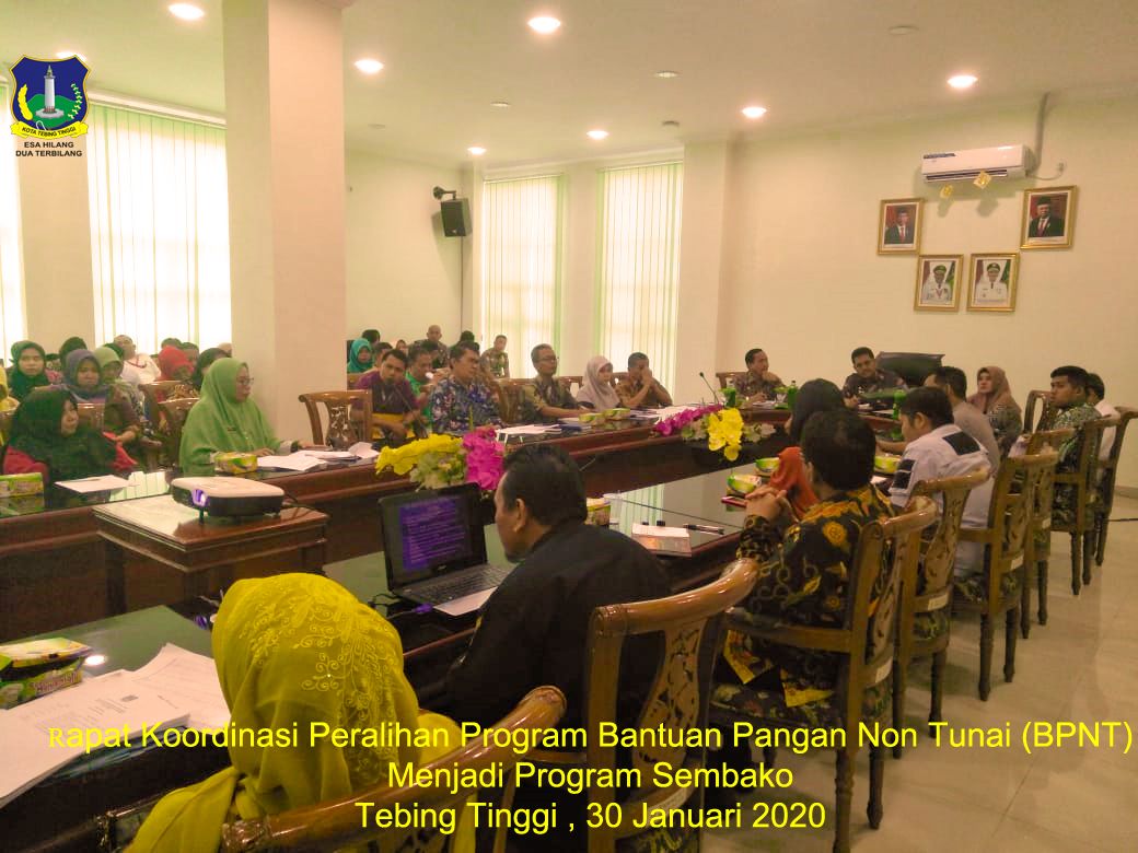 Dinas sosial tebing tinggiRapat Koordinasi Peralihan Program Bantuan Pangan Non Tunai (BPNT) menjadi Program Sembako