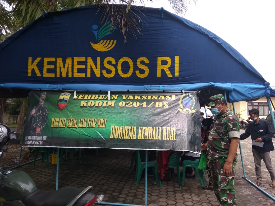 Dinas sosial kota tebing tinggiDinas Sosial Melaksanakan Program Vaksinasi Bersama Koramil dan Puskesmas