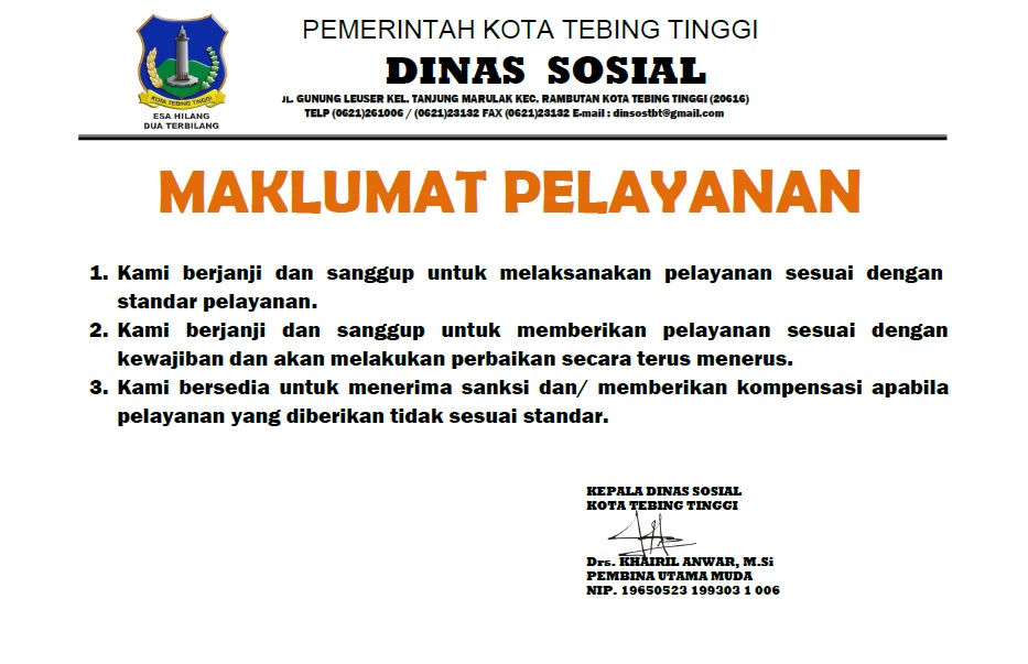 Maklumat Pelayanan